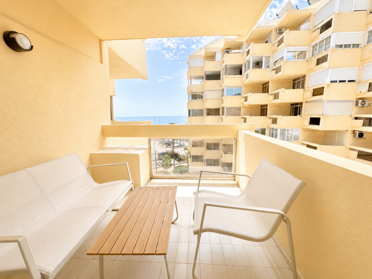 Terraza con vistas al mar